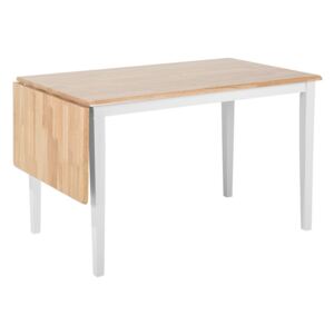 Stół do jadalni drewniany biały 119 x 75 cm przedłużka LOUISIANA