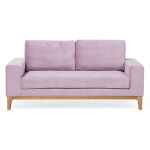 Sofa dwuosobowa welur różowa TIDAN