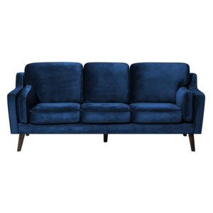 Sofa tapicerowana trzyosobowa ciemnoniebieska LOKKA