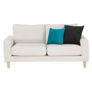 Sofa dwuosobowa tapicerowana biała RINDAL