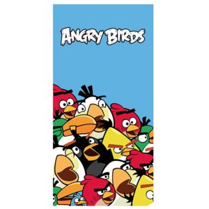 Ręcznik kąpielowy dla dzieci Angry Birds AB Crowded, niebieski, z bawełny