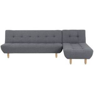 Sofa narożna tapicerowana ciemnoszara ALSTEN