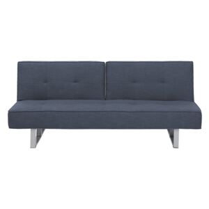 Sofa z funkcją spania tapicerowana granatowa 190 cm DUBLIN