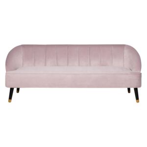 Sofa trzyosobowa welur różowa ALSVAG