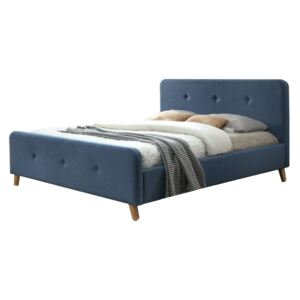 Łóżko Ewana 160x200 tapicerowane niebieskie