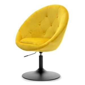 Fotel wypoczynkowy Ester 4 welurowy żółty