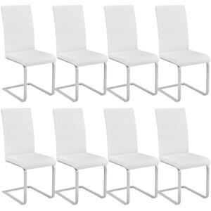 Tectake 404128 8 krzesła do jadalni - biały