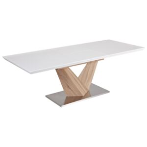 Stół rozkładany Alkas, 160-220x90cm, dąb sonoma/biały