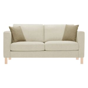 Kremowa sofa 3-osobowa z 2 beżowymi poduszkami Stella Cadente Maison Canoa