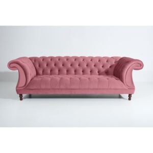 Różowa sofa 3-osobowa Max Winzer Ivette