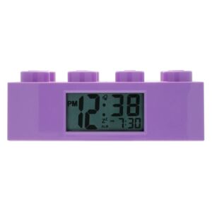Fioletowy zegar z budzikiem LEGO® Brick