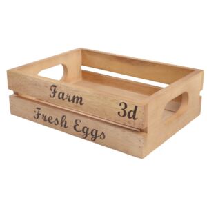 Skrzynka do przenoszenia z drewna akacjowego T&G Woodware Baroque Fresh Eggs