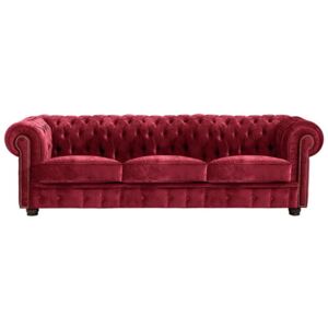 Czerwona sofa trzyosobowa Max Winzer Norwin Velvet
