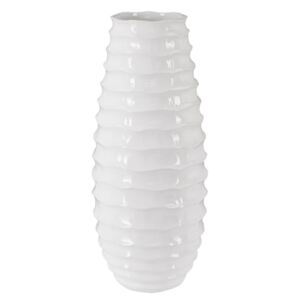 Biały wazon ceramiczny Mauro Ferretti Waves, 17x41 cm