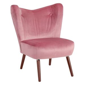 Różowy fotel Max Winzer Sari Velvet