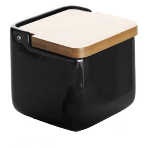 Ceramiczny pojemnik na sól Versa Black Salt Box