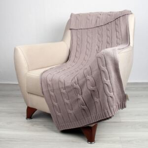 Beżowy koc bawełniany Homemania Couture, 170x130 cm