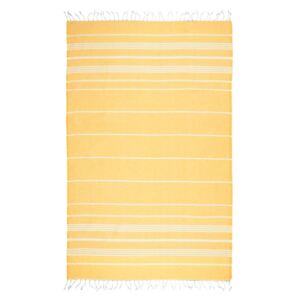Żółty ręcznik hammam Kate Louise Classic, 180x100 cm