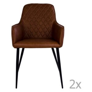 Zestaw 2 brązowych krzeseł House Nordic Harbo