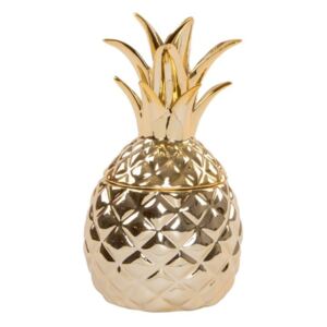 Pojemnik dekoracyjny w kształcie ananasa Sass & Belle Gold Pineapple