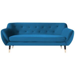 Niebieska sofa 2-osobowa z czarnymi nogami Mazzini Sofas Amelie