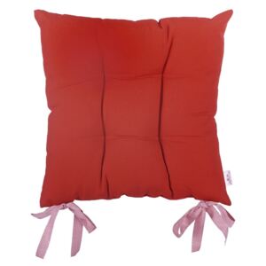 Czerwona poduszka na krzesło Apolena Plain Red, 41x41 cm