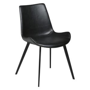 Czarne krzesło ze skóry ekologicznej DAN-FORM Denmark Hype