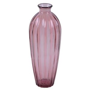 Różowy wazon ze szkła z recyklingu Ego Dekor Etnico, wys. 28 cm