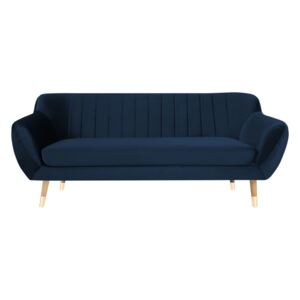 Ciemnoniebieska sofa 3-osobowa Mazzini Sofas Benito