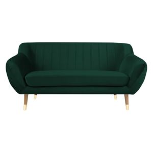 Ciemnozielona sofa 2-osobowa Mazzini Sofas Benito