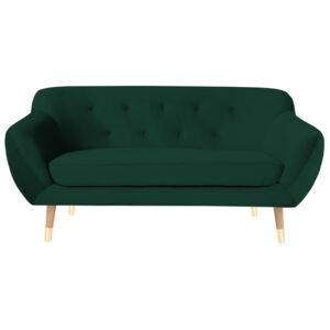 Ciemnozielona sofa 2-osobowa Mazzini Sofas Amelie