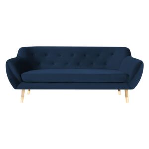 Ciemnoniebieska sofa 3-osobowa Mazzini Sofas Amelie