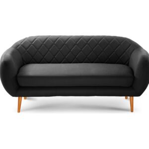 Czarna sofa 3-osobowa Scandi by Stella Cadente Maison Diva