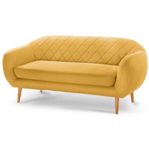 Ciemnożółta sofa 3-osobowa Scandi by Stella Cadente Maison Comete