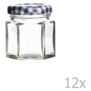Zestaw 12 szklanych słoików Kilner Hexagonal, 48 ml