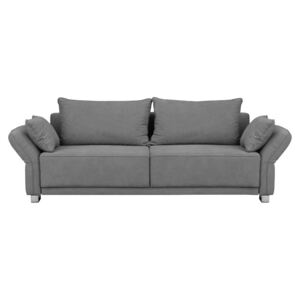 Jasnoszara 3-osobowa sofa rozkładana ze schowkiem Windsor & Co Sofas Casiopeia