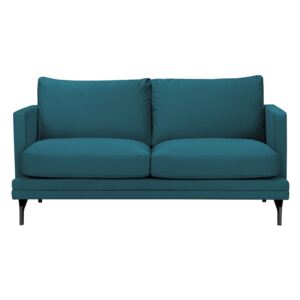 Turkusowa sofa 2-osobowa z czarną konstrukcją Windsor & Co Sofas Jupiter