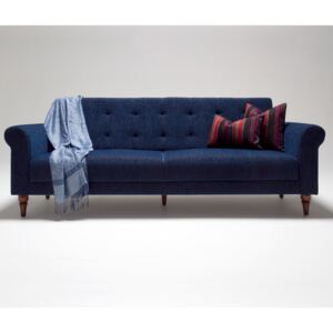 Niebieska sofa rozkładana Balcab Home Gina