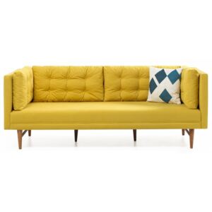 Żółta sofa 3-osobowa Balcab Home Eva