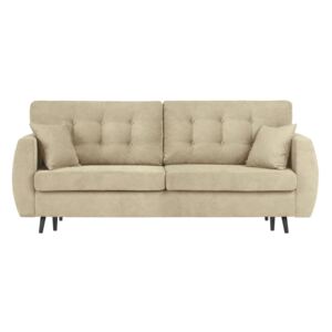 Beżowa 3-osobowa sofa rozkładana ze schowkiem Cosmopolitan design Rotterdam, 231x98x95 cm