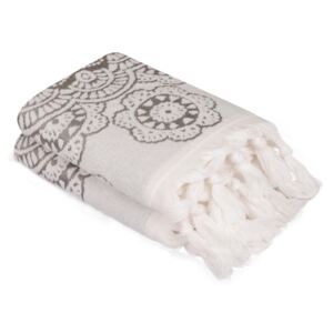 Komplet 2 szarych bawełnianych ręczników Carmelo Lerro, 50x90 cm