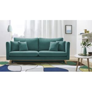 Niebieska rozkładana sofa 3-osobowa Bobochic Paris Triplo