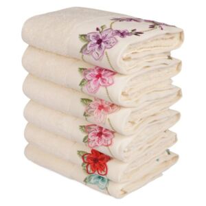 Zestaw 6 ręczników z czystej bawełny Love, 50x90 cm