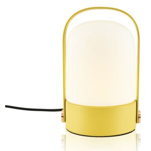 Żółta lampa stołowa z podstawą Anka