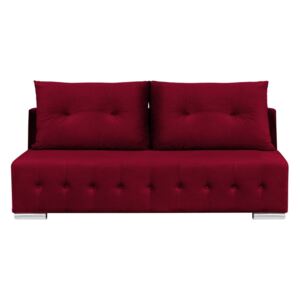 Ciemnoczerwona 3-osobowa sofa rozkładana ze schowkiem Melart Robert