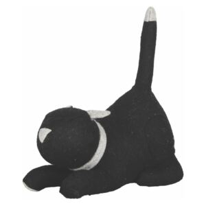 Czarny stoper do drzwi Esschert Design Cat