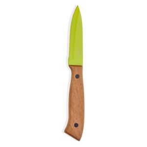 Zielony nóż z drewnianą rączką The Mia Cutt, dł. 9 cm