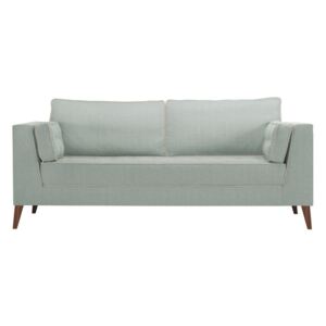 Jasnoniebieska sofa 3-osobowa z detalami w kremowej barwie Stella Cadente Maison Atalaia Mint