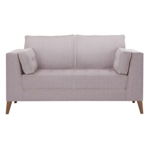 Różowa sofa 2-osobowa z detalami w kremowej barwie Stella Cadente Maison Atalaia Powder Rose