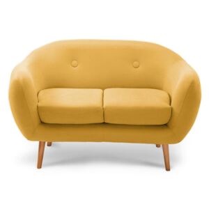 Ciemnożółta sofa 2-sobowa Scandi by Stella Cadente Maison